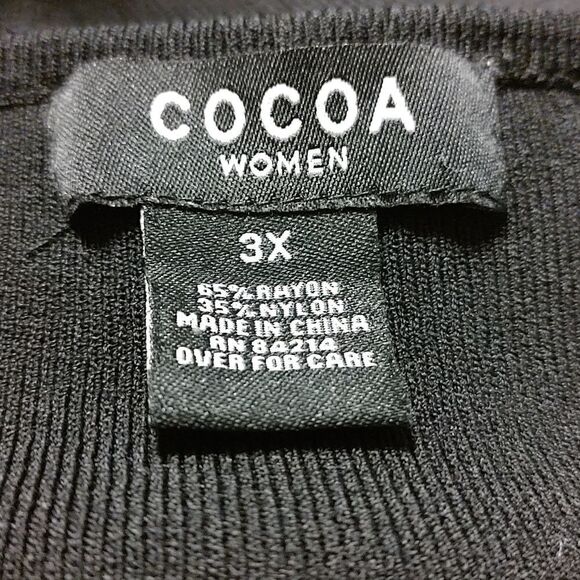 Cocoa Womem black and red sweater Sz 3X  NWOT - Picture 5 of 5